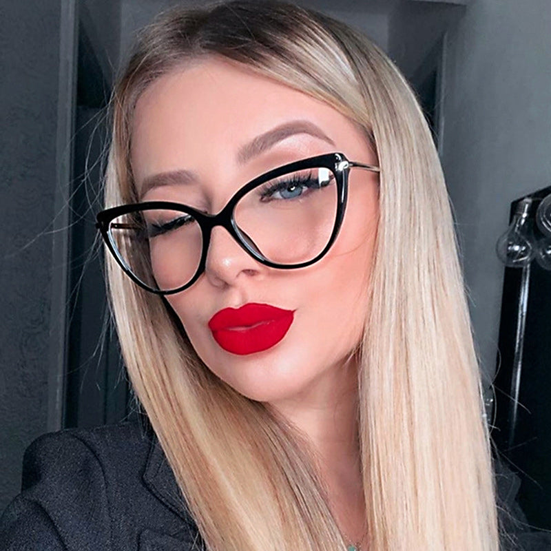 Cat-Eye TR90 Glasses with Blue Light Filter and UV Protection