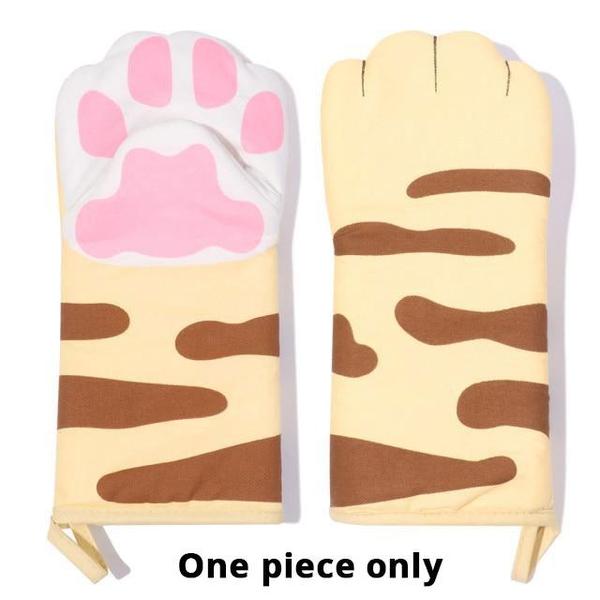 Cat Paws Cotton Oven Mitts with Thermal Insulation