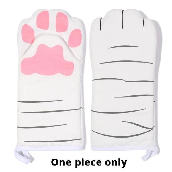 Cat Paws Cotton Oven Mitts with Thermal Insulation