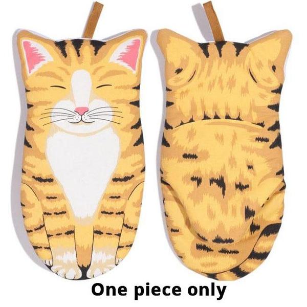 Cat Paws Cotton Oven Mitts with Thermal Insulation