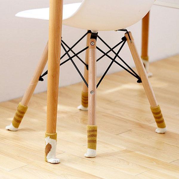 Cat Paw Chair Leg Covers - Noise Reducing Furniture Socks