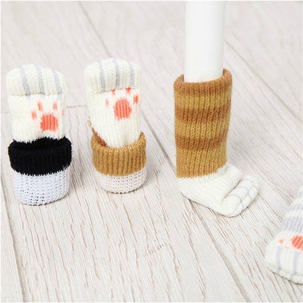 Cat Paw Chair Leg Covers - Noise Reducing Furniture Socks