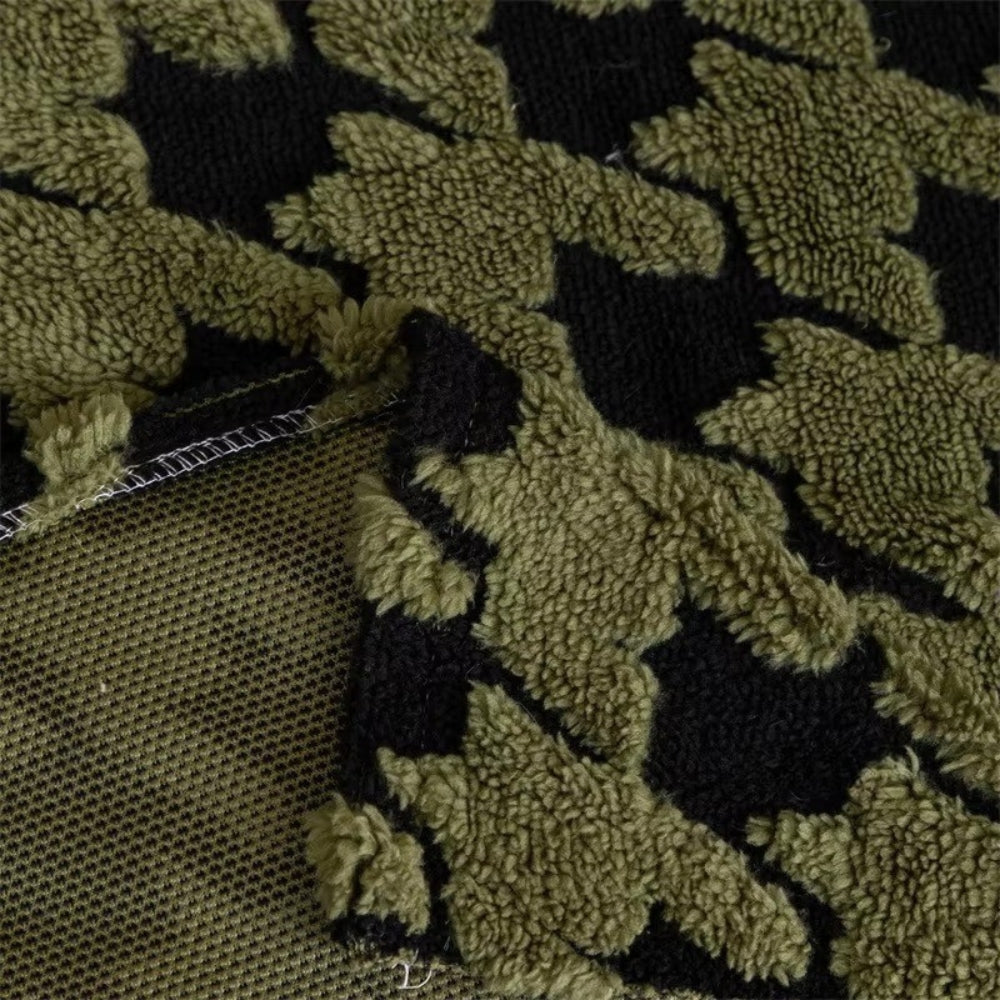 Houndstooth Plush Microfiber Sofa Cover