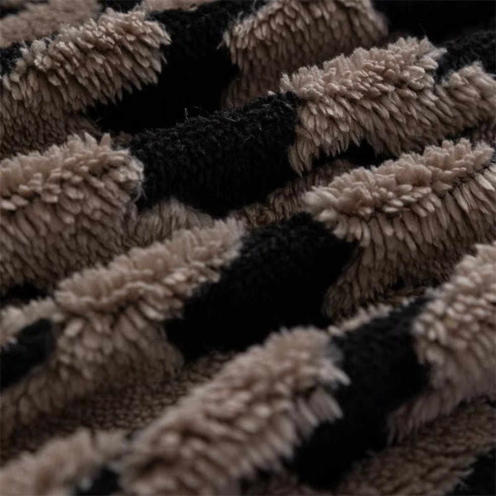 Houndstooth Plush Microfiber Sofa Cover