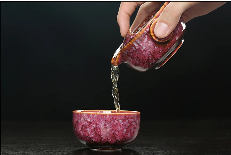 Ceramic Outdoor Kung Fu Tea Set with Teapot and Cup