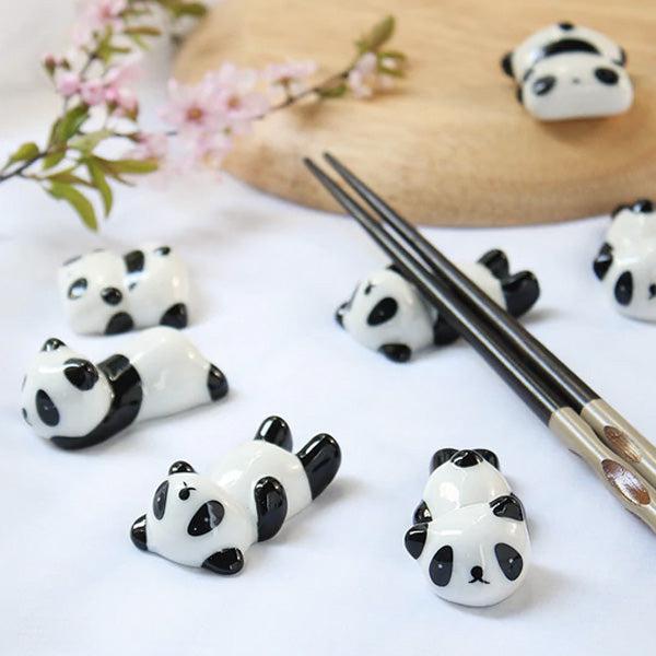 Ceramic Panda Chopstick Holder in Cute Poses