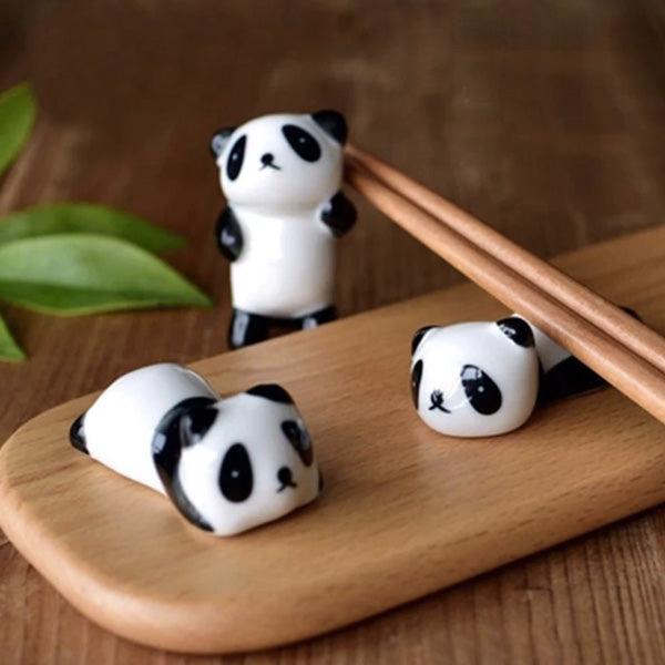 Ceramic Panda Chopstick Holder in Cute Poses