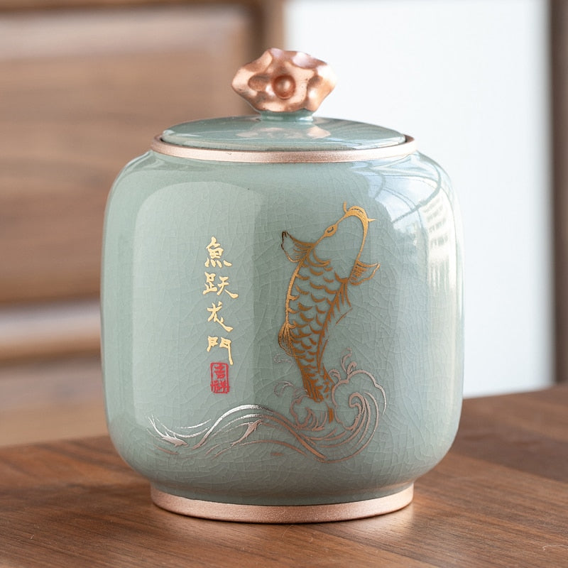Ceramic Moisture-Proof Teapot Storage Container