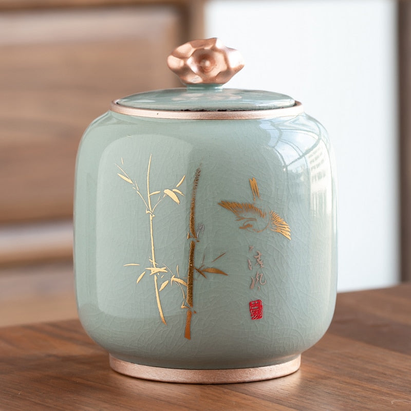Ceramic Moisture-Proof Teapot Storage Container