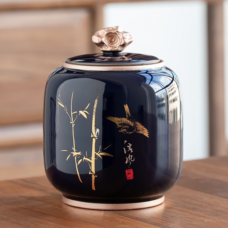 Ceramic Moisture-Proof Teapot Storage Container