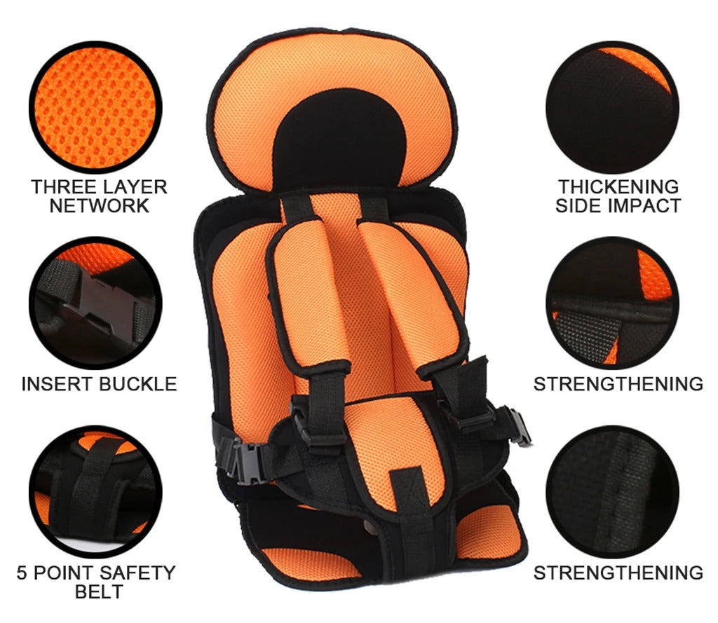 Portable Padded Child Car Seat with Multi-Point Harness