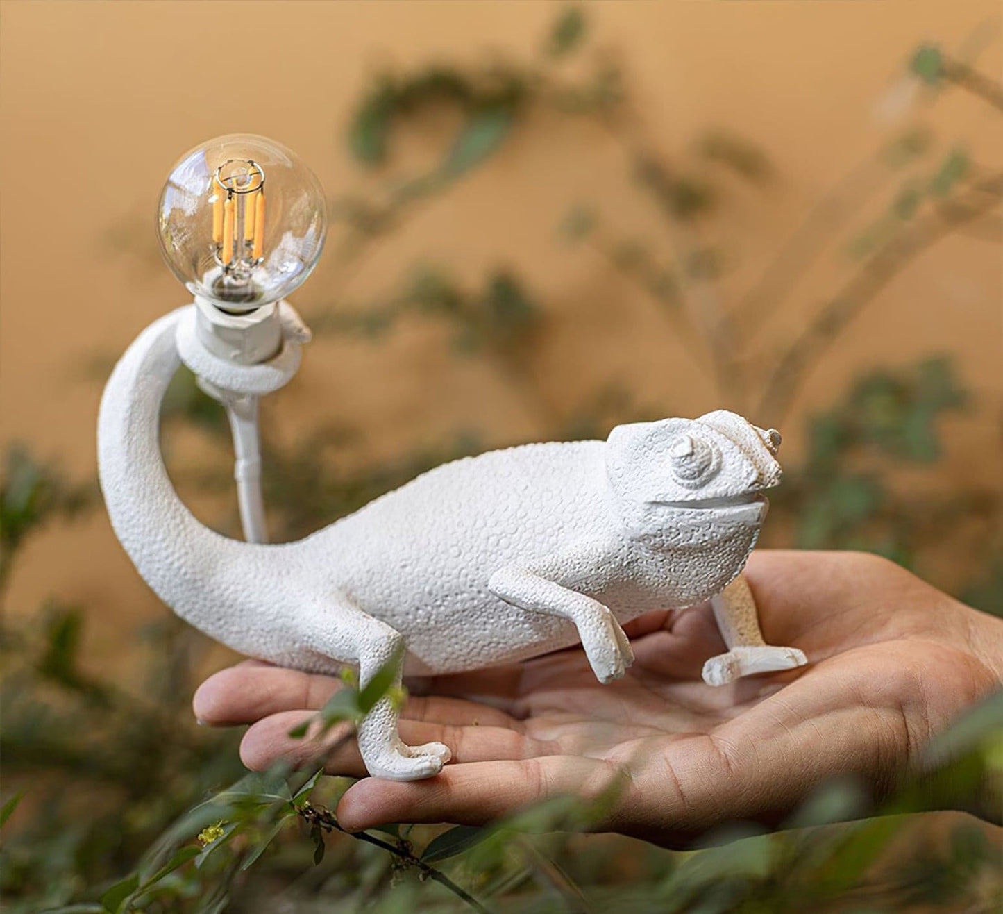 Chameleon Accent Resin Table Lamp with Soft Illumination