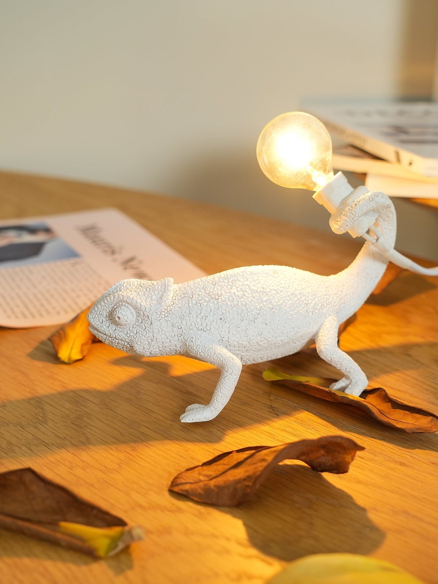 Chameleon Accent Resin Table Lamp with Soft Illumination