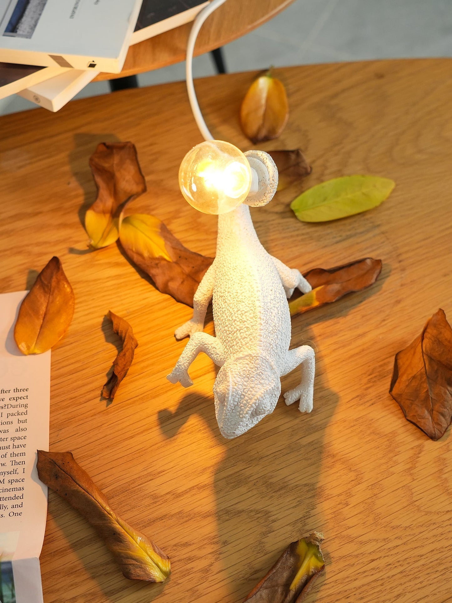 Chameleon Accent Resin Table Lamp with Soft Illumination