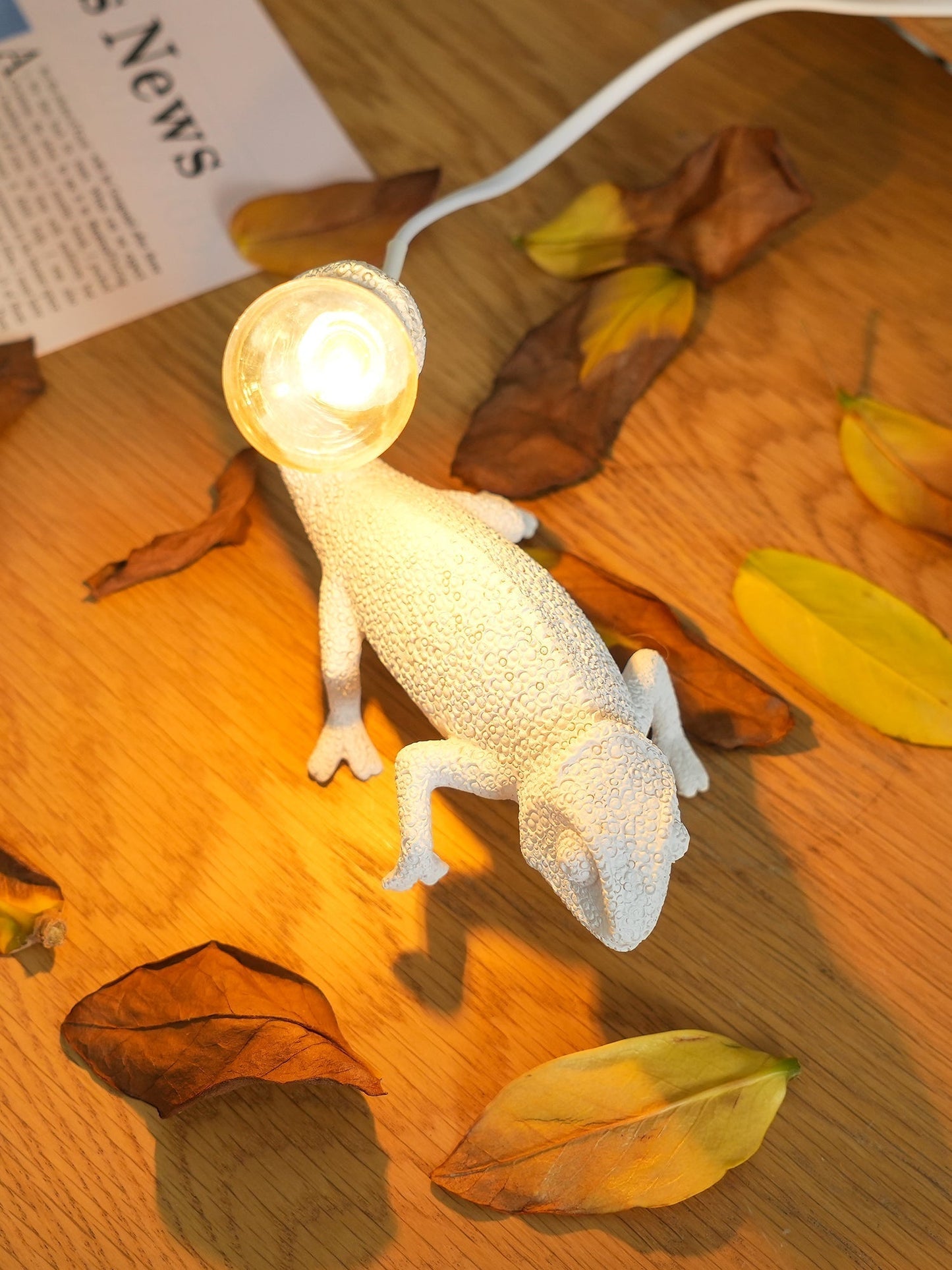 Chameleon Accent Resin Table Lamp with Soft Illumination