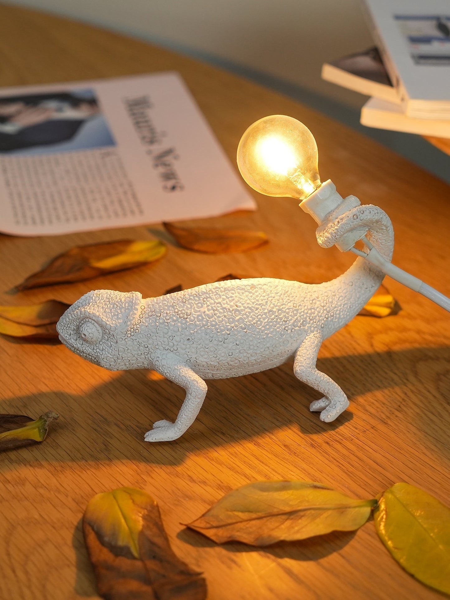 Chameleon Accent Resin Table Lamp with Soft Illumination