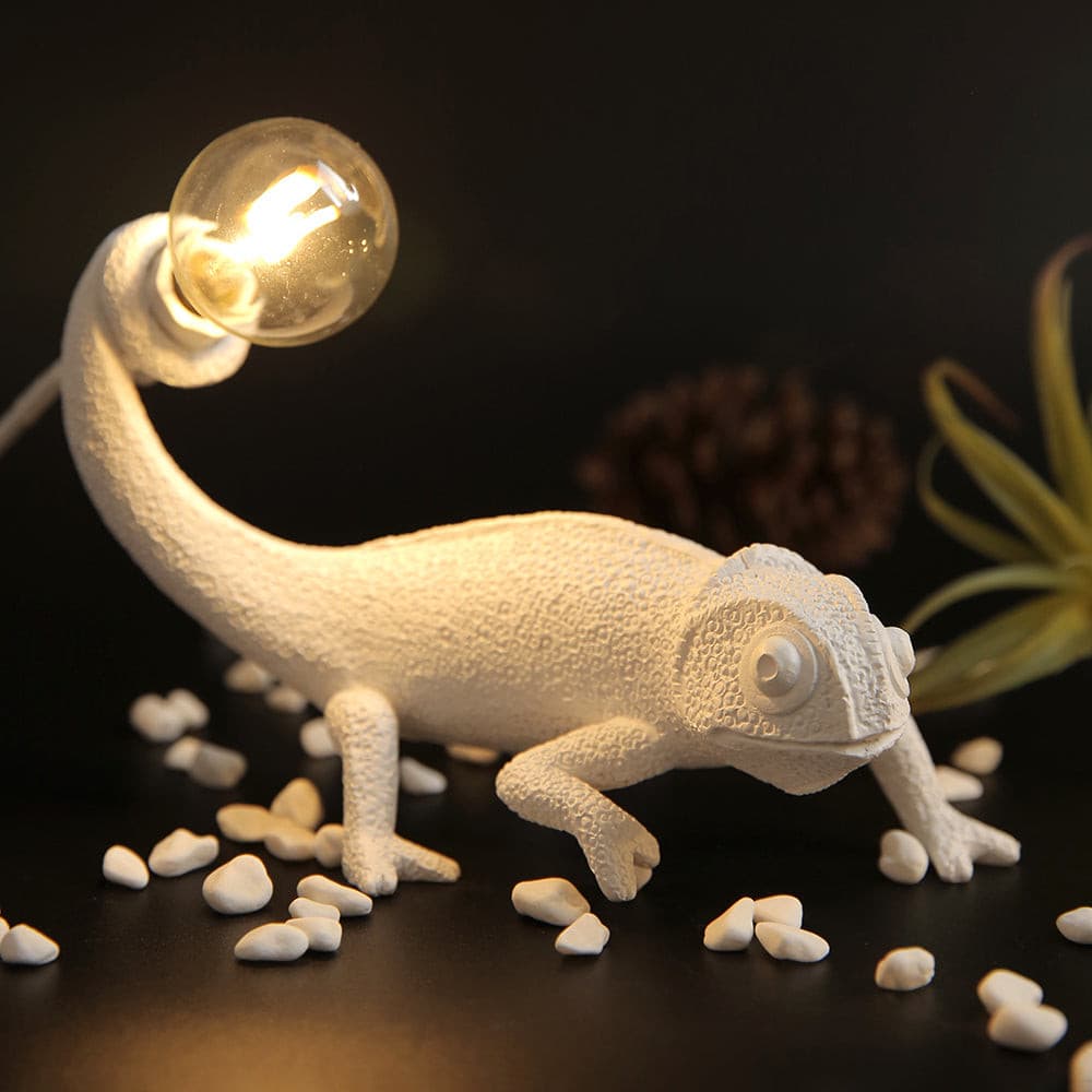 Chameleon Accent Resin Table Lamp with Soft Illumination