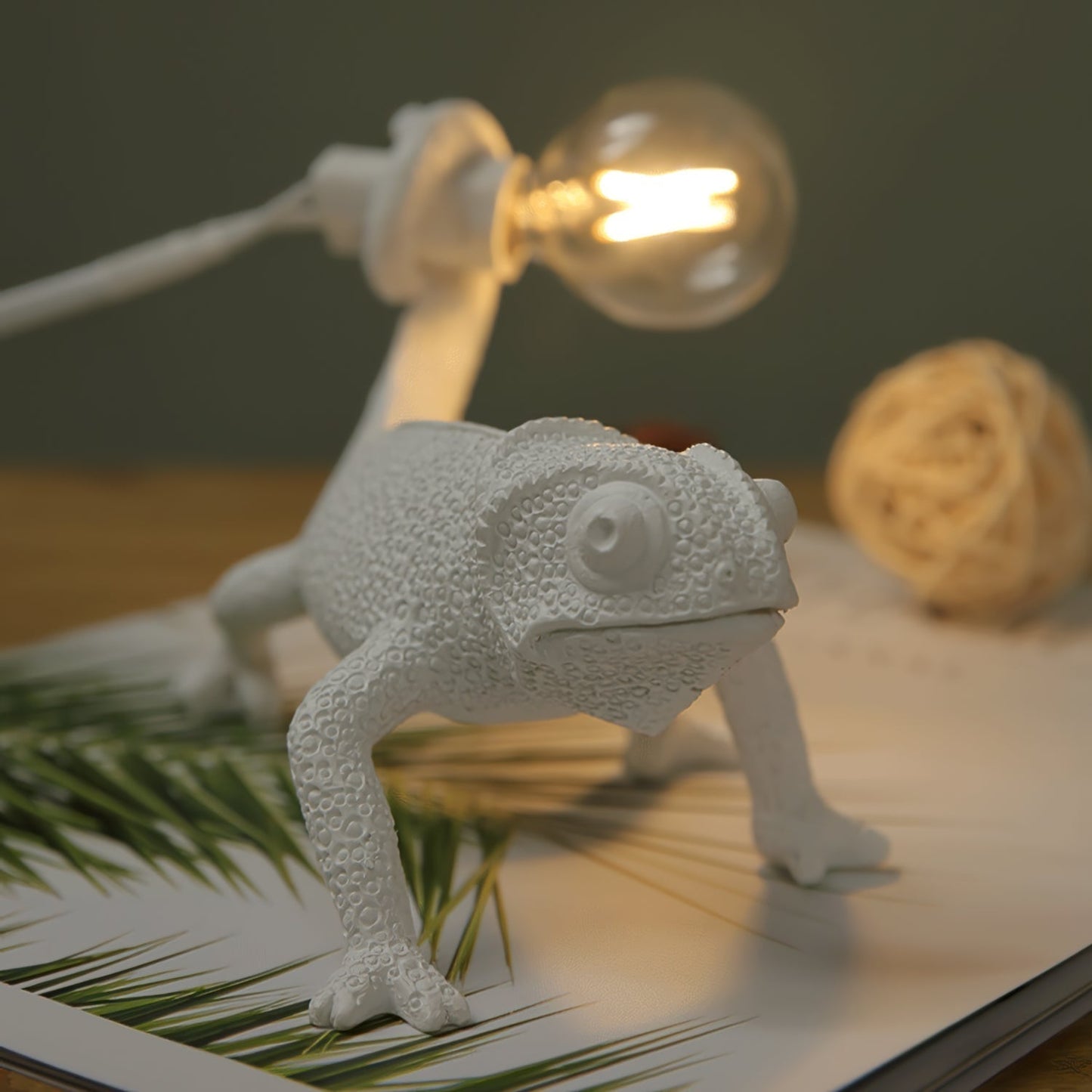 Chameleon Accent Resin Table Lamp with Soft Illumination