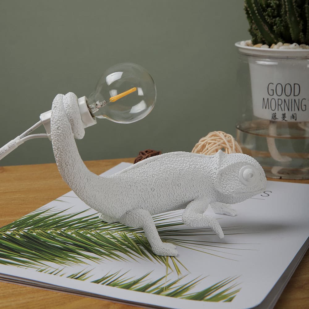 Chameleon Accent Resin Table Lamp with Soft Illumination