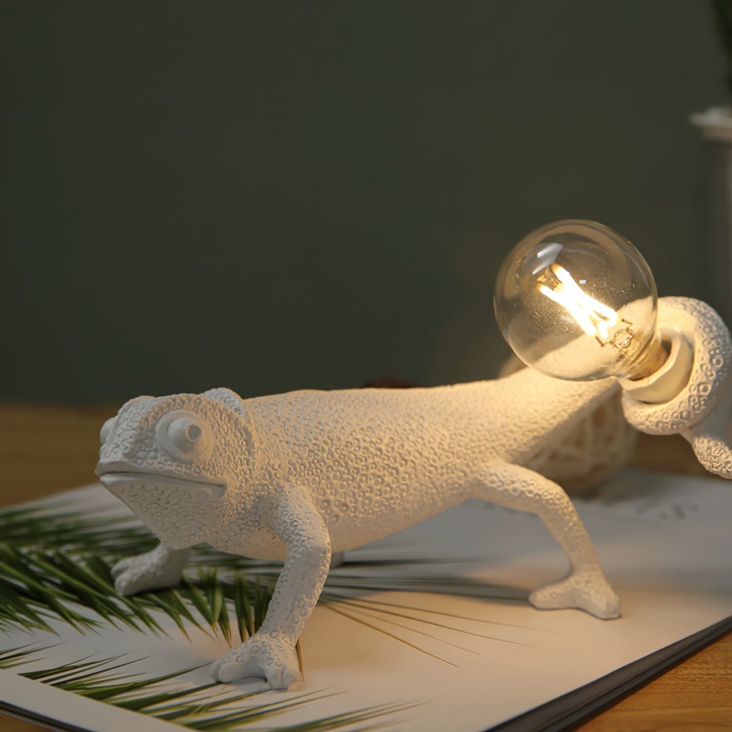Chameleon Accent Resin Table Lamp with Soft Illumination
