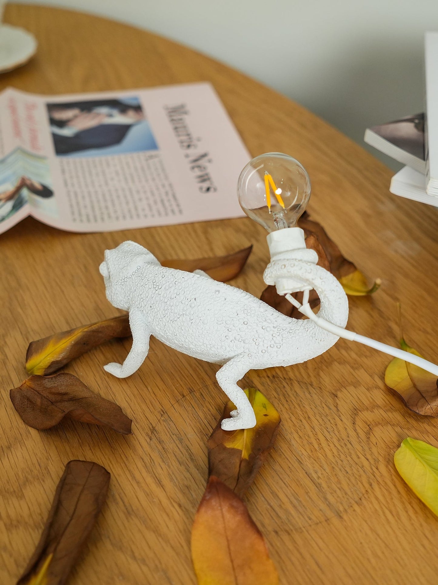 Chameleon Accent Resin Table Lamp with Soft Illumination