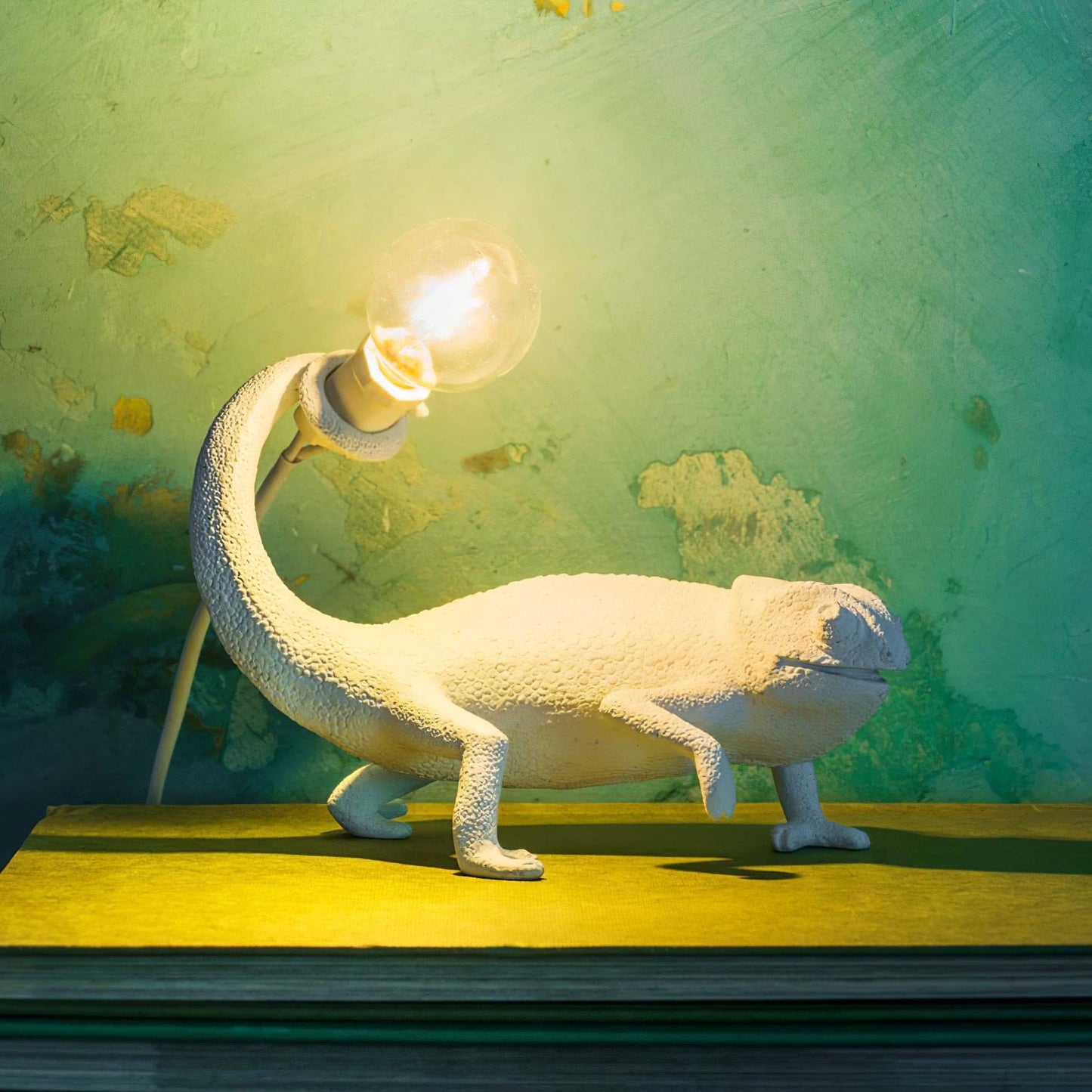 Chameleon Accent Resin Table Lamp with Soft Illumination
