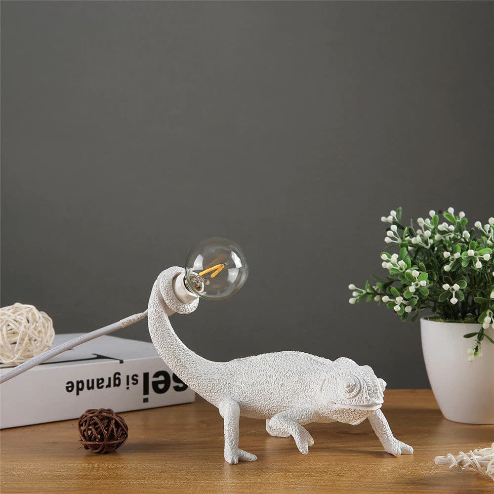Chameleon Accent Resin Table Lamp with Soft Illumination