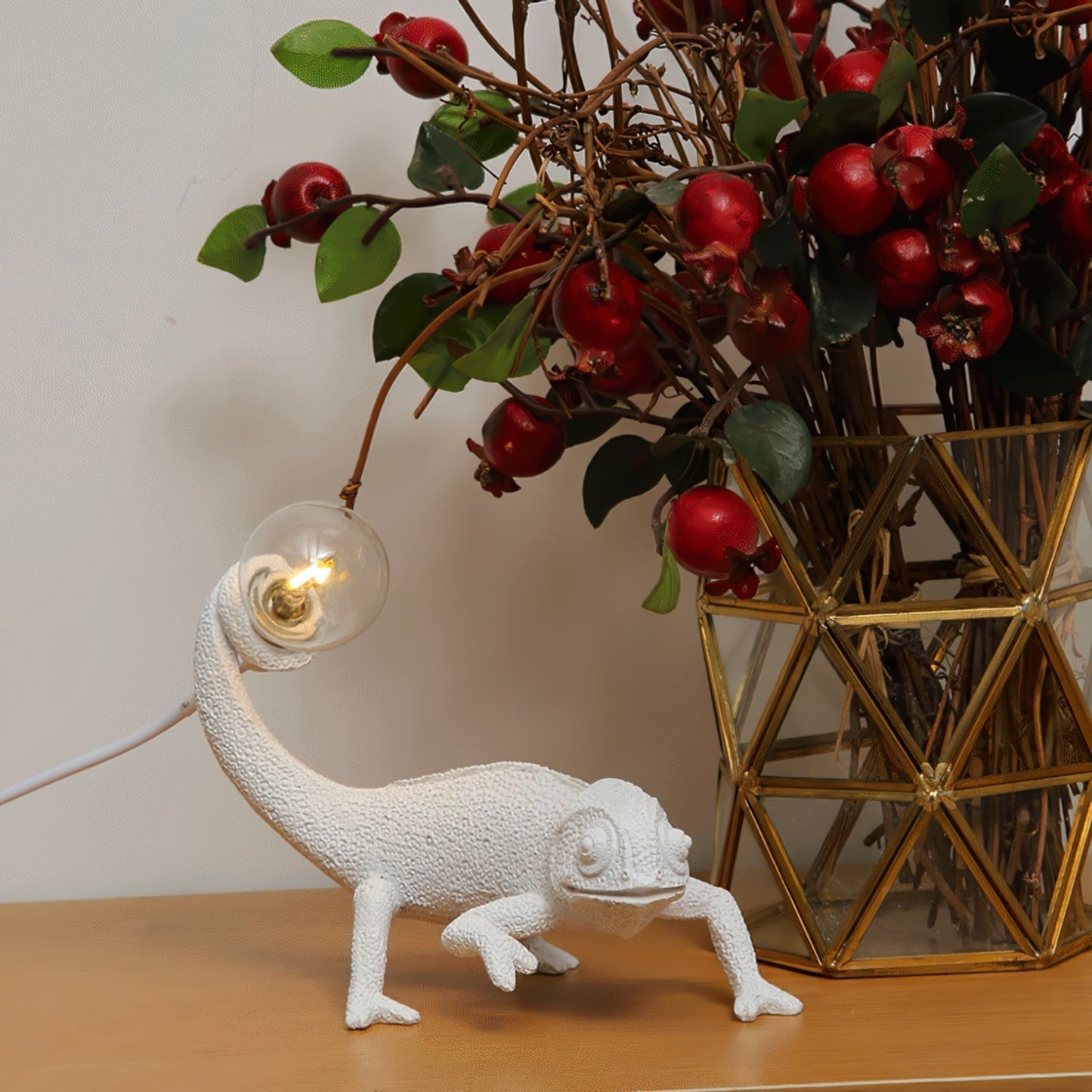 Chameleon Accent Resin Table Lamp with Soft Illumination