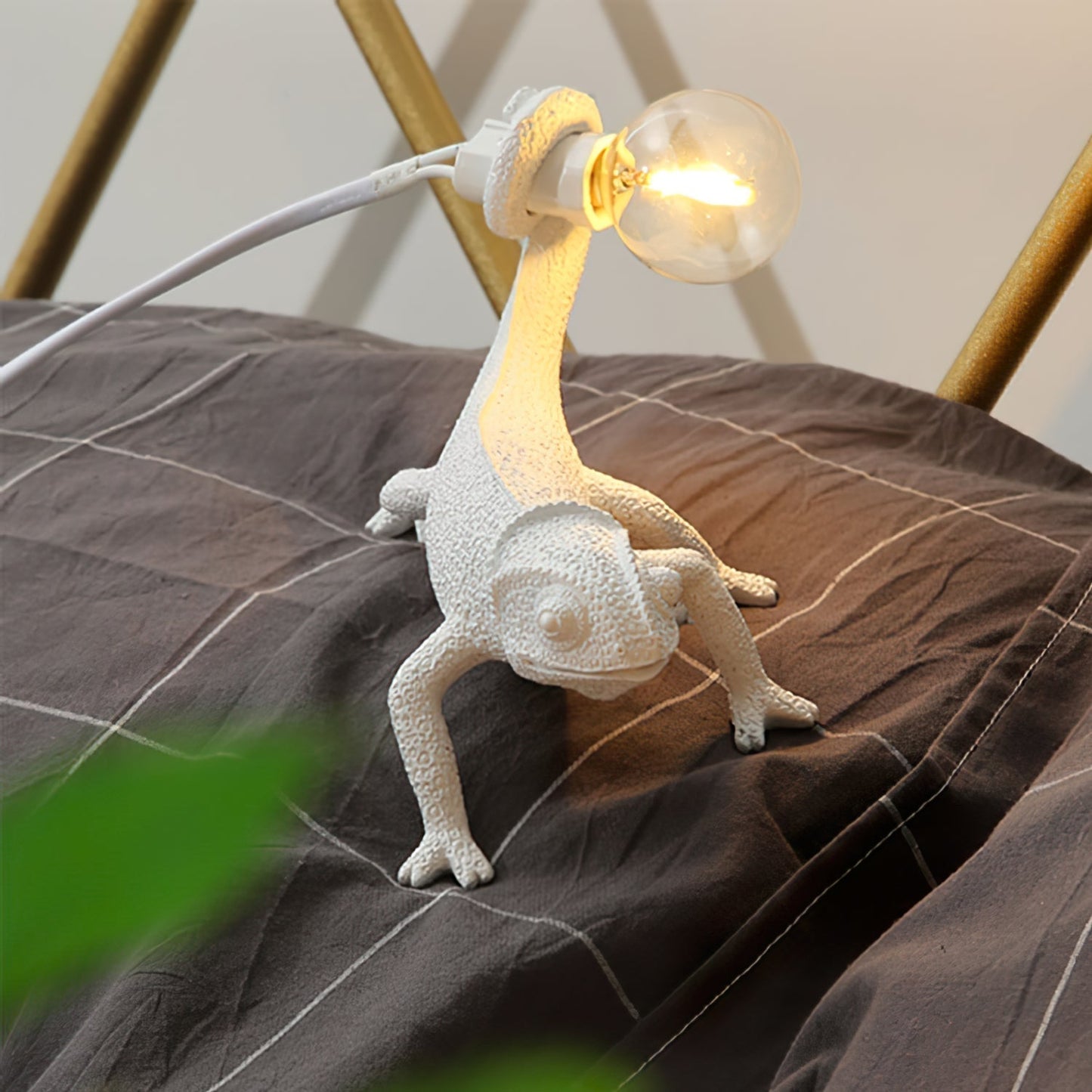 Chameleon Accent Resin Table Lamp with Soft Illumination