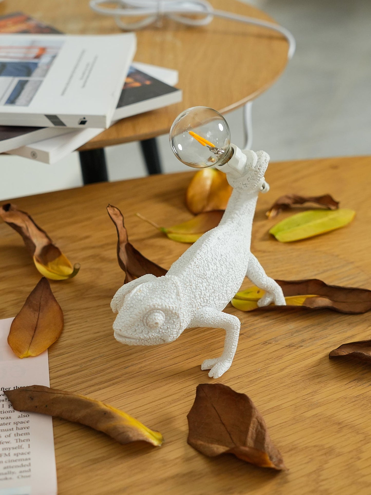 Chameleon Accent Resin Table Lamp with Soft Illumination