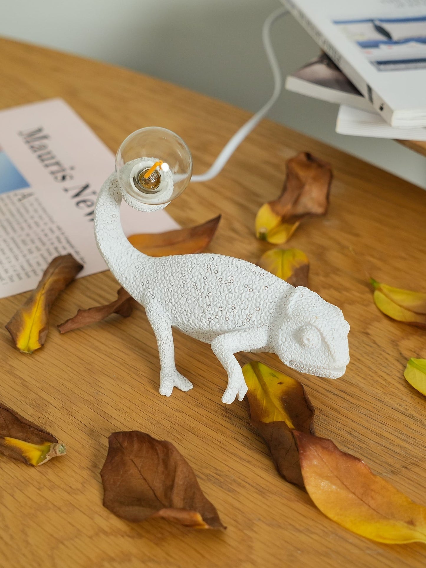 Chameleon Accent Resin Table Lamp with Soft Illumination