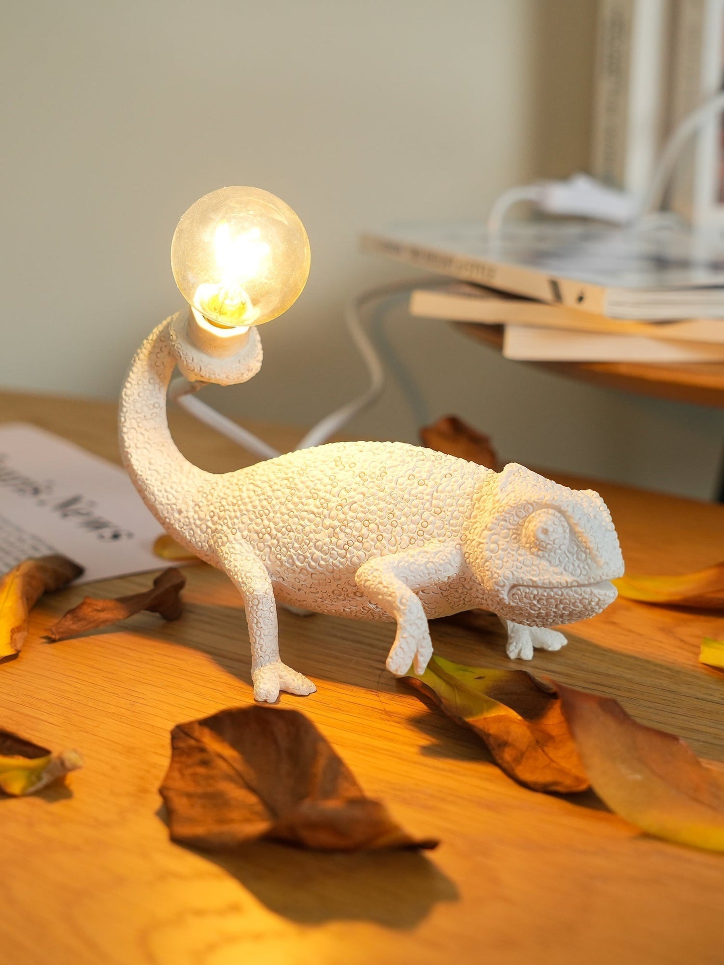 Chameleon Accent Resin Table Lamp with Soft Illumination