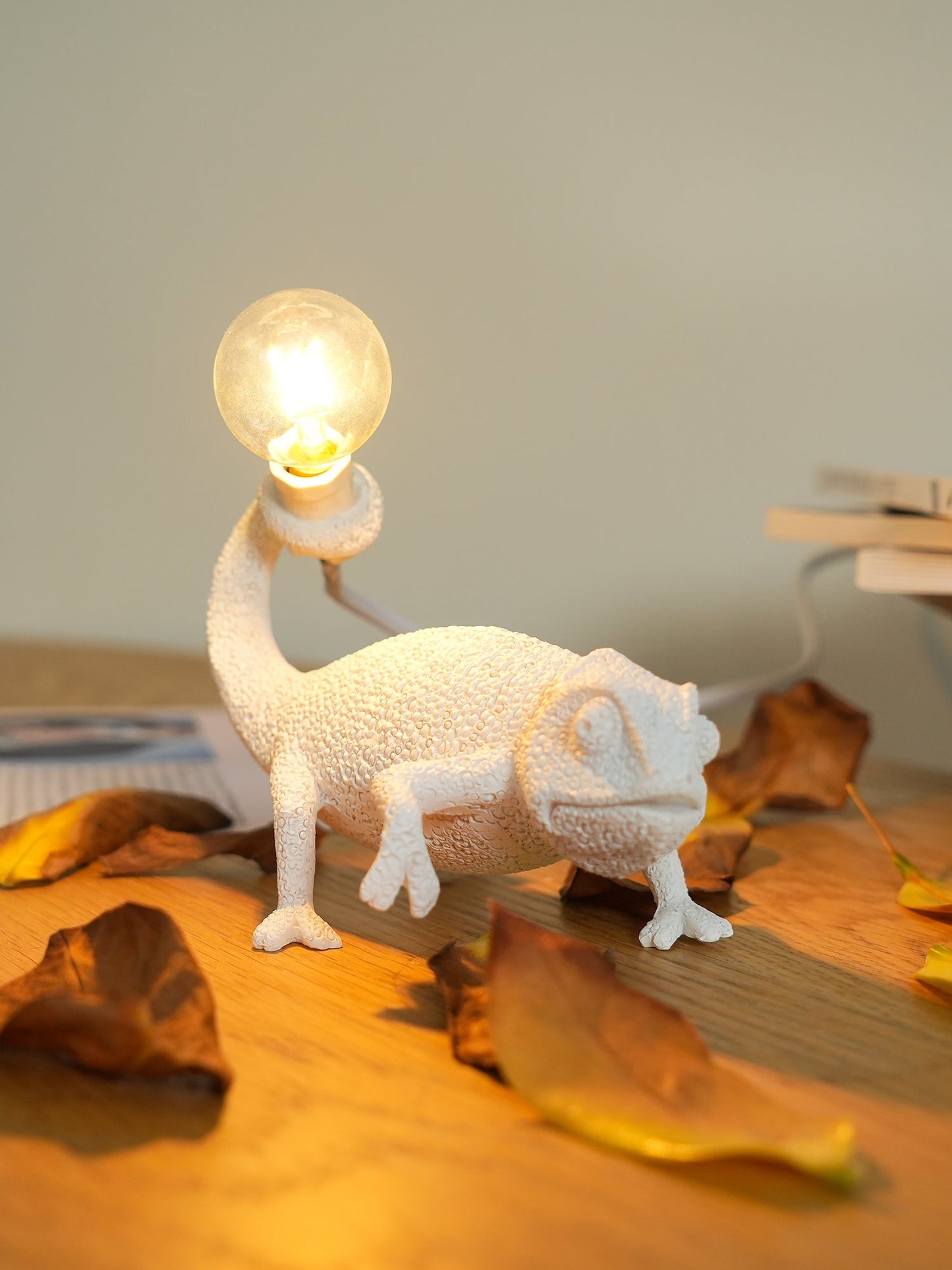Chameleon Accent Resin Table Lamp with Soft Illumination