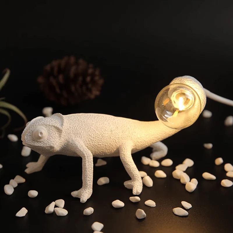 Chameleon Accent Resin Table Lamp with Soft Illumination