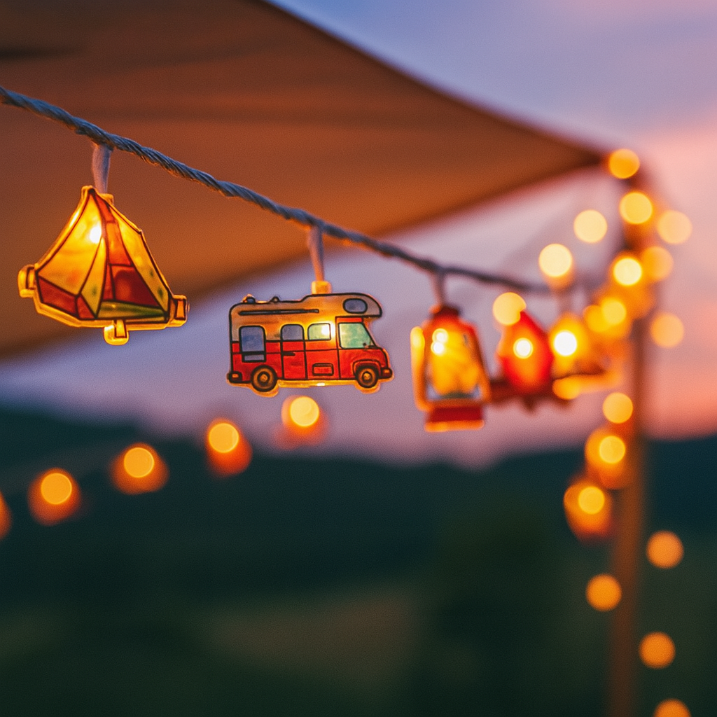 LED Mood Lighting Garland with Camping Themes