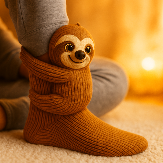 Plush Sloth Non-Slip Winter Slipper Socks