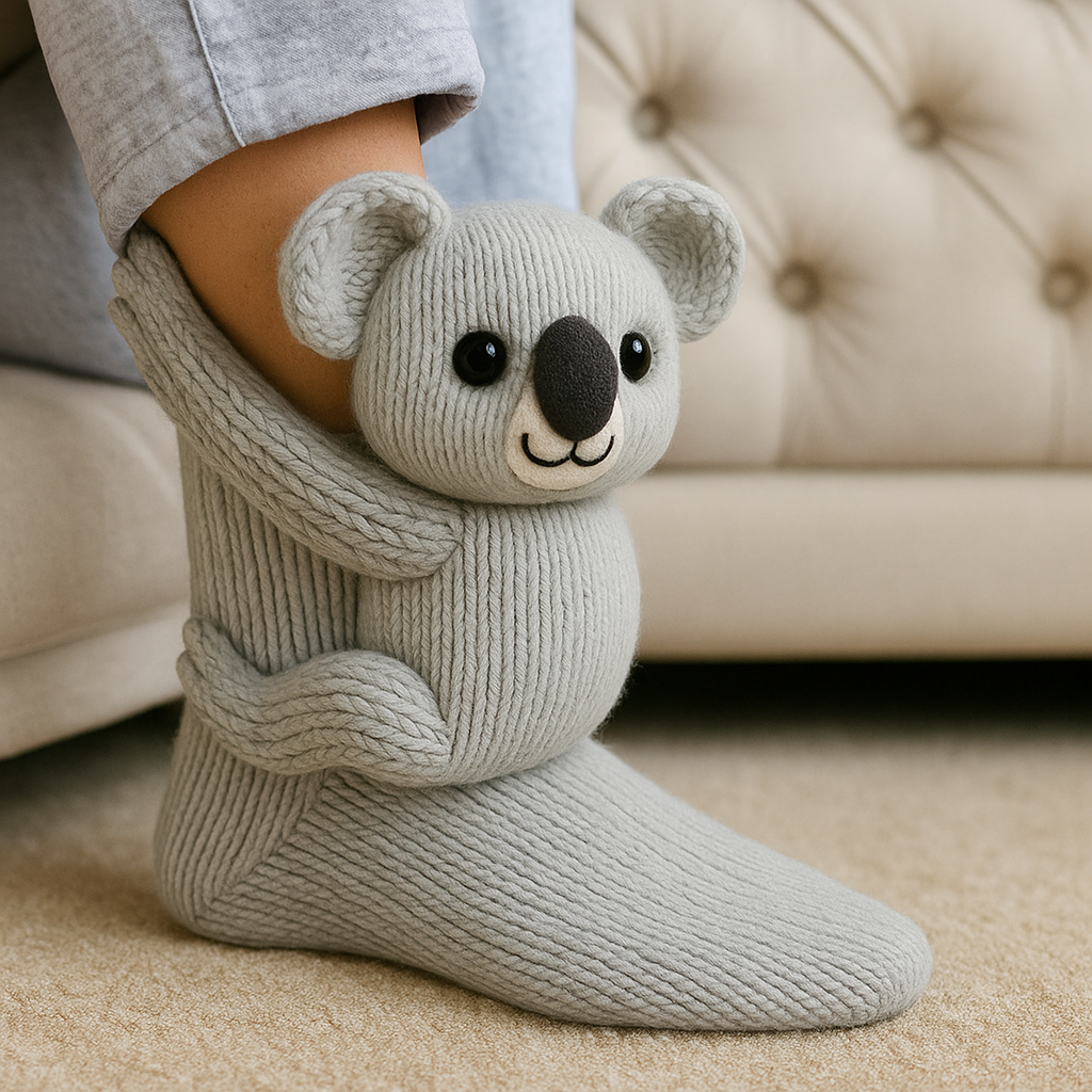 Plush Sloth Non-Slip Winter Slipper Socks