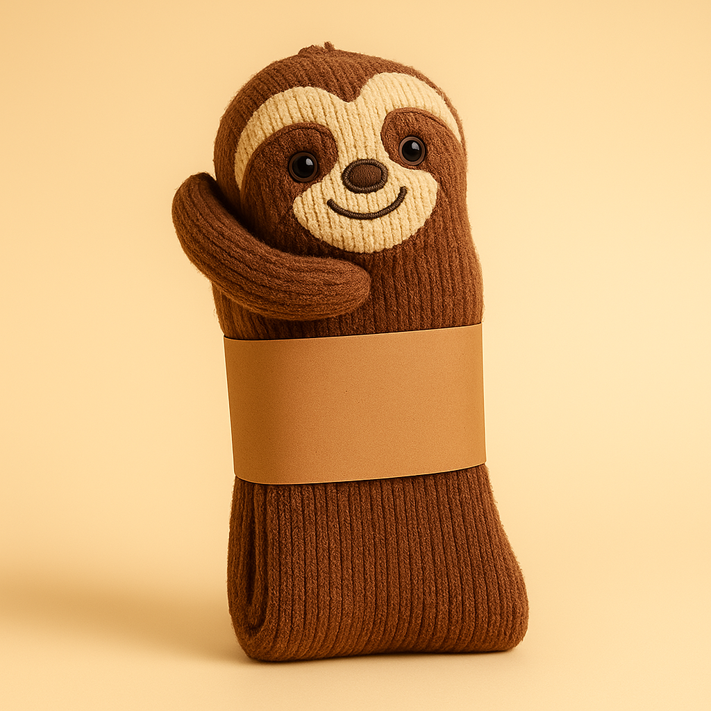 Plush Sloth Non-Slip Winter Slipper Socks