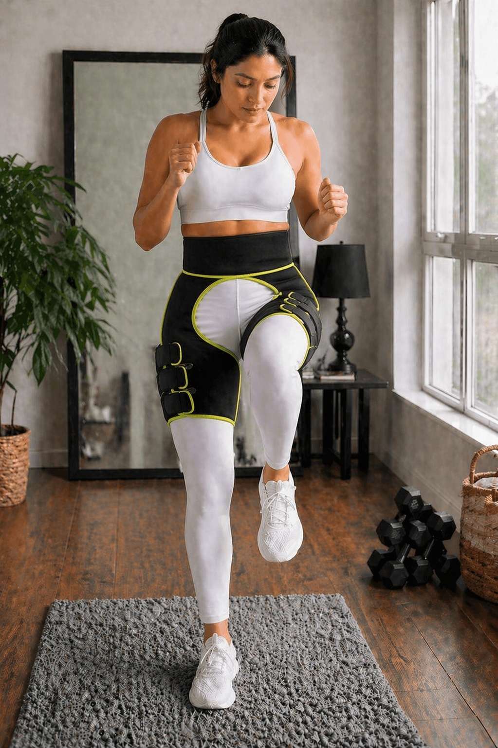 Adjustable Abdominal Binder with Thigh Support Bands