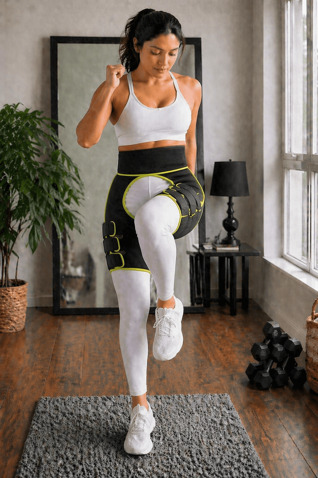 Adjustable Abdominal Binder with Thigh Support Bands