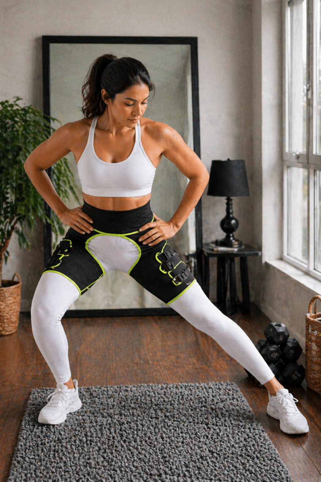 Adjustable Abdominal Binder with Thigh Support Bands
