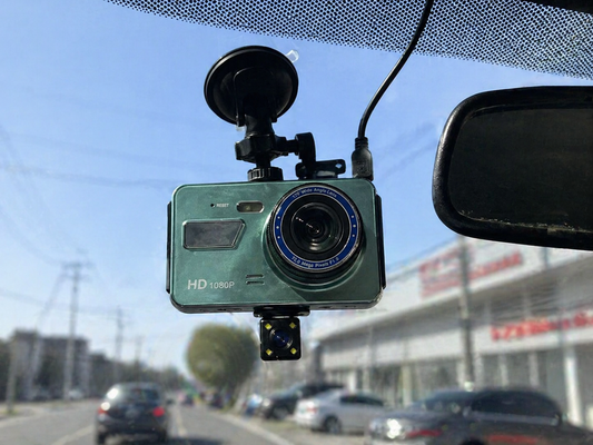 Dual Lens Dash Cam with Night Vision and 4-Inch Display