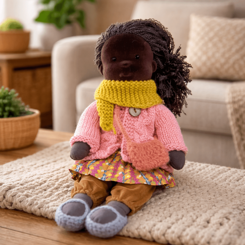 Soft Plush Handmade Waldorf Baby Doll in Cotton