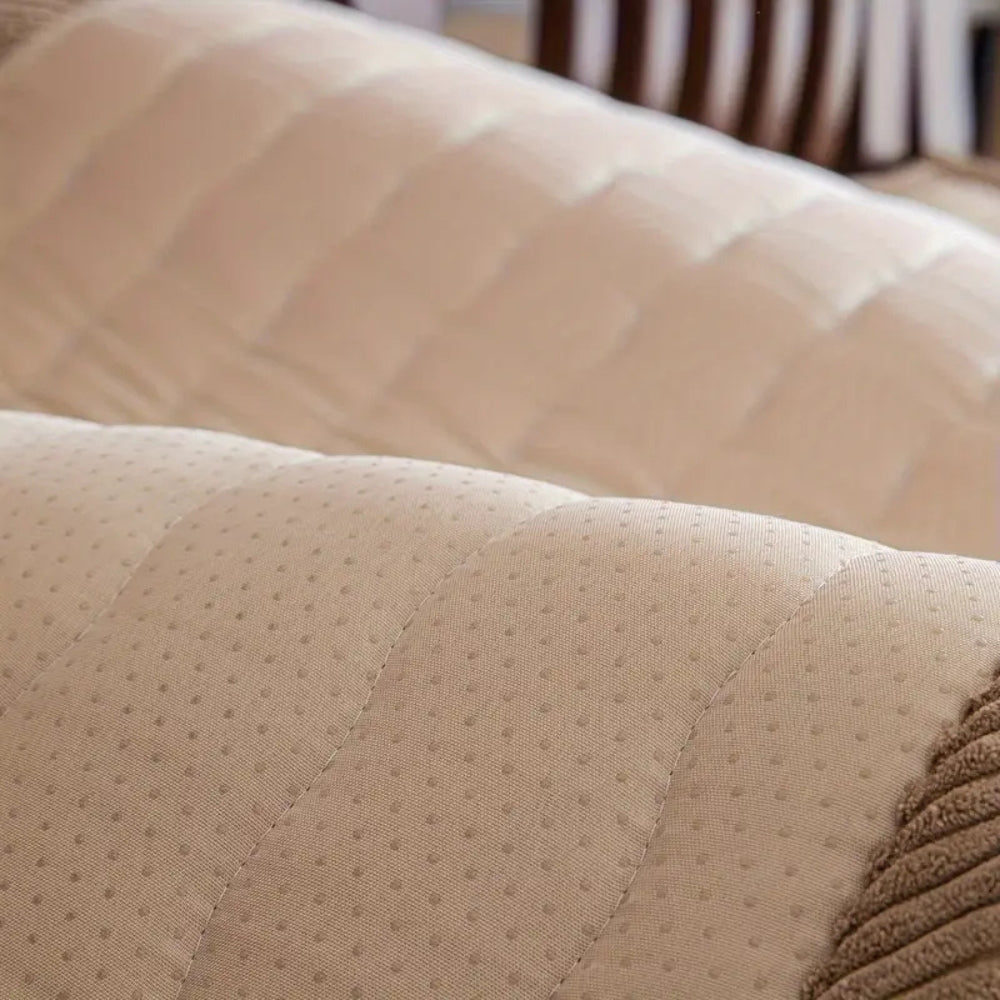 Thick Plush Microfiber Sofa Cover