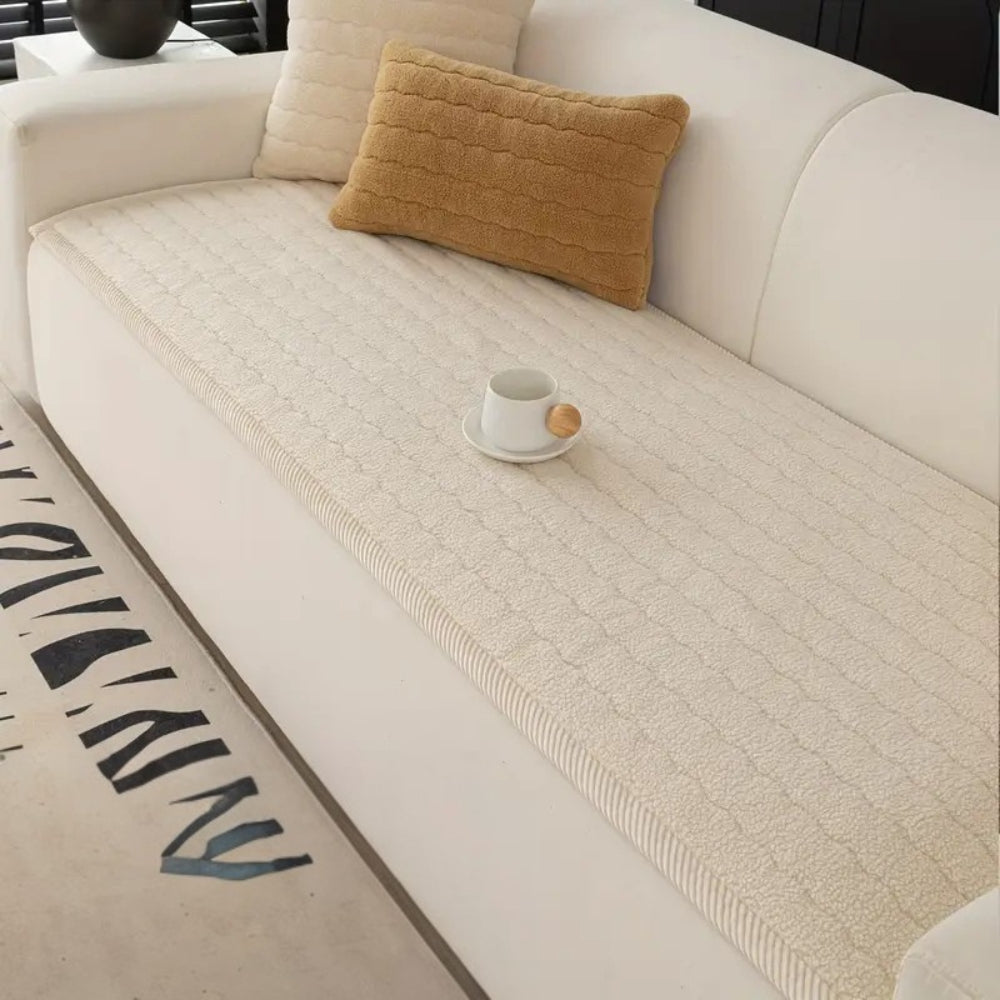 Thick Plush Microfiber Sofa Cover