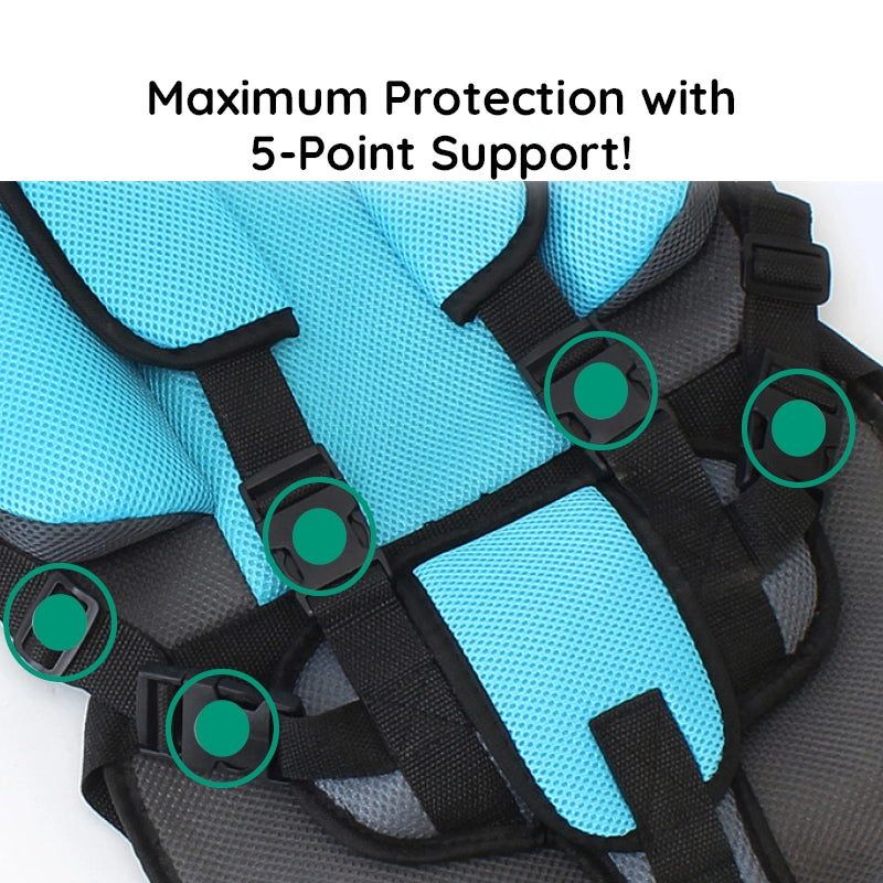 Child Safety Car Cushion Seat with Adjustable Straps