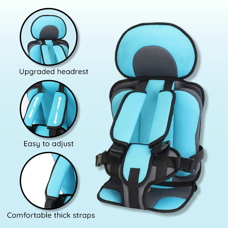 Child Safety Car Cushion Seat with Adjustable Straps