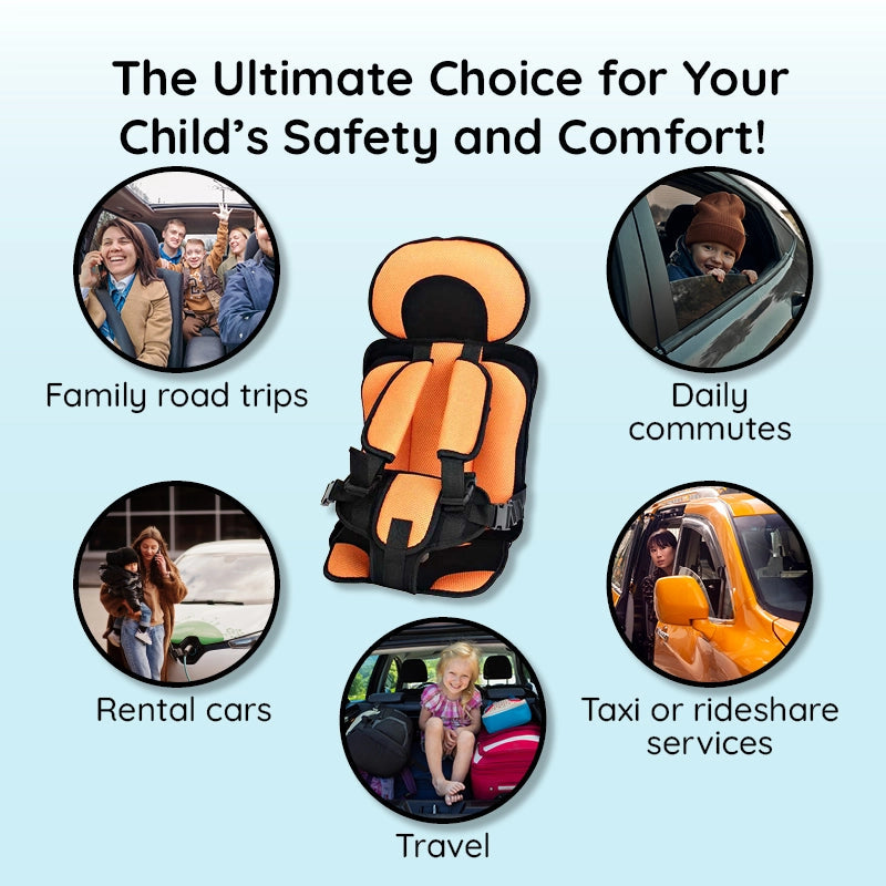 Child Safety Car Cushion Seat with Adjustable Straps