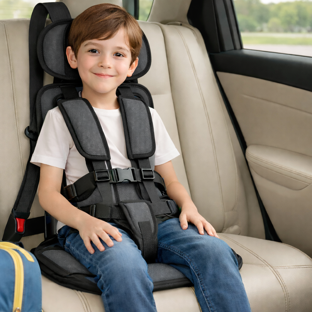 Portable Kids Car Seat Booster with 5-Point Harness