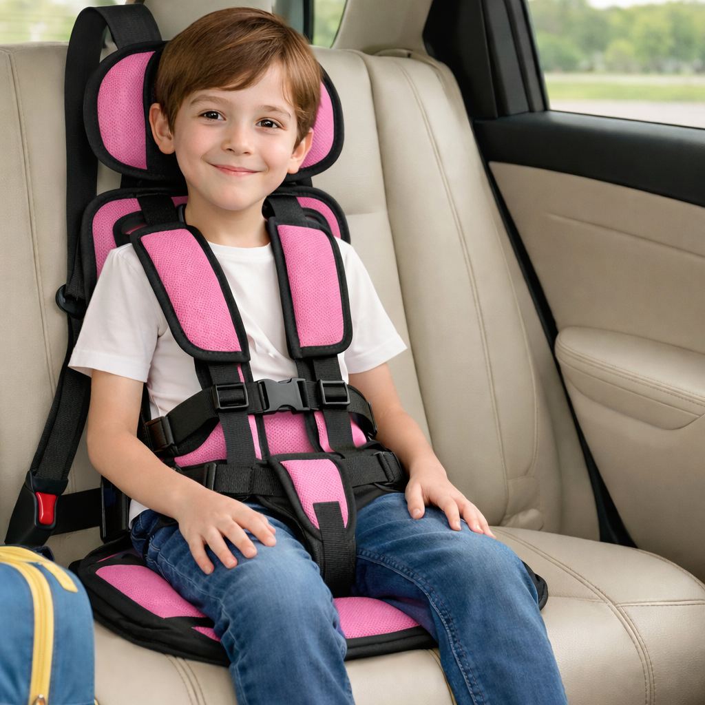 Portable Kids Car Seat Booster with 5-Point Harness